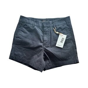 Quince NWT Organic Stretch Cotton Chino Shorts Women’s Black Size 2
